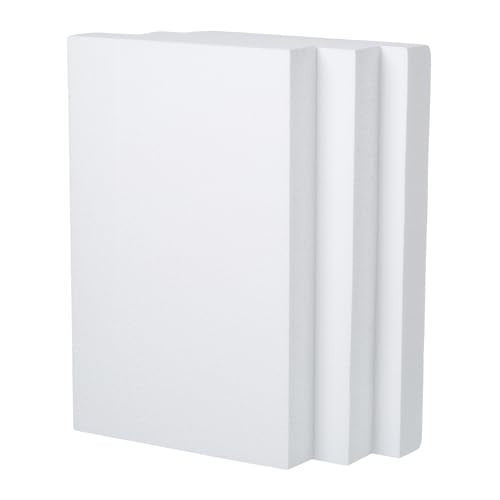 Crafare 17x11x2in Craft Foam Blocks 3 Pack Styrofoam Sheets for Art Project | Great for school projects, sculpting, floral, modeling, and centerpieces. These XPS foam boards are easy to cut and shape.