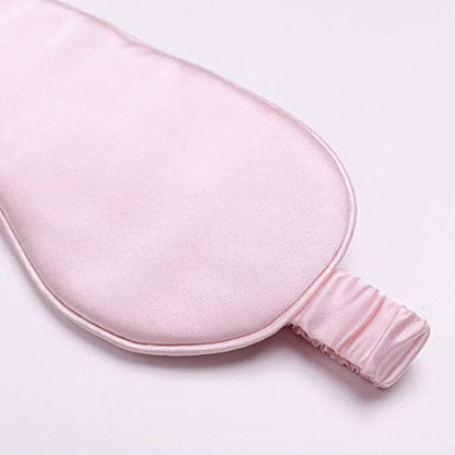 Silk Sleep Mask Light Blocking Luxury 100% Mulberry 19mm Silk Eye Mask Eye Cover Blindfold Ultra Soft Light & Comfy Anti Aging Skin Care with Travel Bag Gift Package - color: Pink