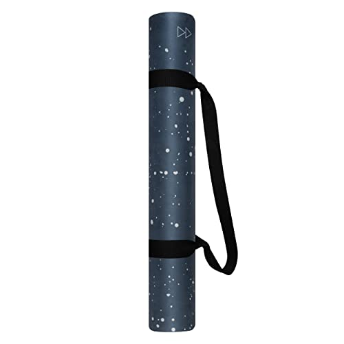 YOGA DESIGN LAB | The Combo Yoga Mat | 2-in-1 Mat+Towel | Eco Luxury | Ideal for Hot Yoga, Power, Bikram, Ashtanga, Sweat | Studio Quality | Includes Carrying Strap! - color: Celestial, size: 3.5mm