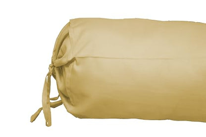 Saffron Bolster Removable Cover Cotton (Beige, 6" x 16" (15cm x 40 cm)) - color: Beige, size: 6" x 16"