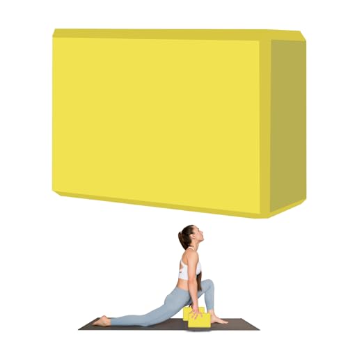 9"x6"x3" Yoga Blocks, Soft Non-Slip Surface Premium Foam Blocks, Supportive, Lightweight, Odor Resistant, Yoga Accessories for Pilates Meditation General Fitness Stretching Toning - color: yellow-1 Pack
