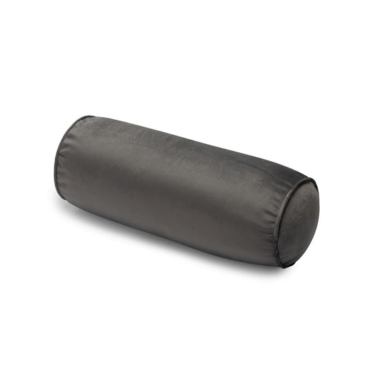 Neck Roll Pillow - color: Dark Grey (Vetlet)