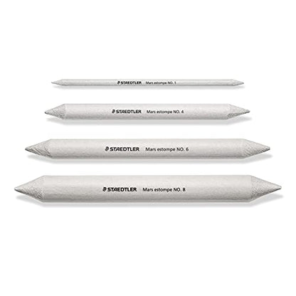Staedtler Blending Stump Set, for Pastels, Graphite, Charcoal, Artist Blender, Pack of 4 Assorted Sizes, 5426-S BK4
