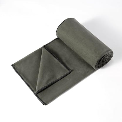 Amazon Basics Yoga Mat Towel, Hot Yoga, Soft, Sweat Absorbant - color: Gray
