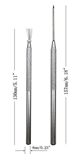 COMIART 2-Piece Pottery Sculpting Tools Set - Feather Wire Texture Tool & Needle Detail Tool for Clay Ceramic Polymer Clay Sugar Cookies