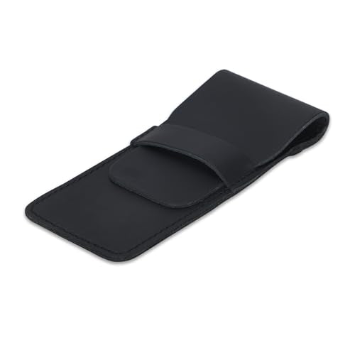 Leather Sleeve Case for Fountain Pens, Multi Holder Organizer, Handmade Full Grain Pouch, Durable Protective Cover, Classic Storage Gift (Black) - color: Black