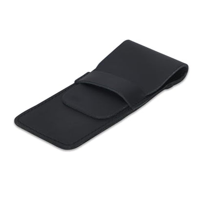 Leather Sleeve Case for Fountain Pens, Multi Holder Organizer, Handmade Full Grain Pouch, Durable Protective Cover, Classic Storage Gift (Black) - color: Black