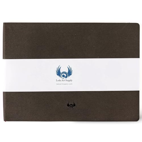 Landscape-Shaped Sketchbook, 8.25 x 11.25 inches, Lays Flat Flexible Sketch Book for Artists, Ideal for Ink, Water Color, Pen, Pencils, 160 Tear Resistant Pages, Size: Landscape Large, Leda Art Supply - size: Landscape Large