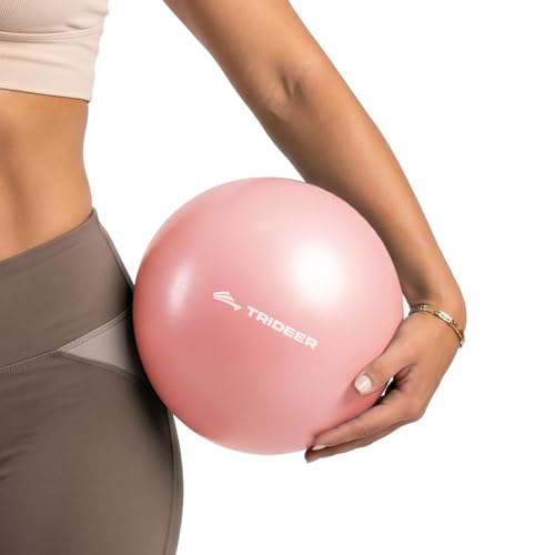 Trideer 9-Inch Pilates Ball, Small Exercise Ball Pilates Equipments for Yoga, Physical Therapy, Pregnancy, Postpartum, Core Training, Balance, Stability and Stretching - color: Blush Pink