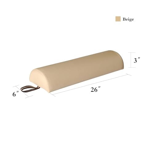 Master Massage 6" Half Round Bolster - Cream - color: Cream, size: 6 Inch (Pack of 1)