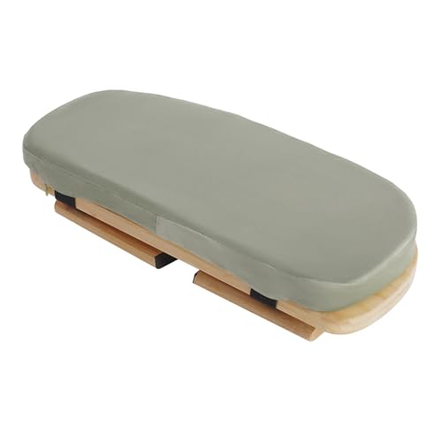 Meditation Prayer Bench, Portable Foldable & 5° Ergonomic Tilt Kneeling Meditation Yoga Stool with Cushion & Carry Bag for Home/Studio/Gym, Bamboo & Velvet Kneeling Stools (Green) - color: Green
