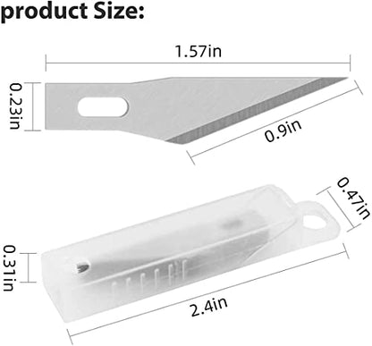 DIYSELF 23 Pack Exacto Knife Set, Hobby Knife Kit for Art, Scrapbooking | Exacto Knife Set with 20 Hobby Knife Precision Blades for Art, Scrapbooking, Stencil, 8" x 6" Cutting Mat for Crafts - color: Green
