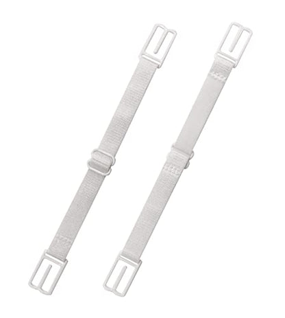 Women's Non-slip Adjustable Elastic Bra Strap Clips Holder-3 Packs - color: White