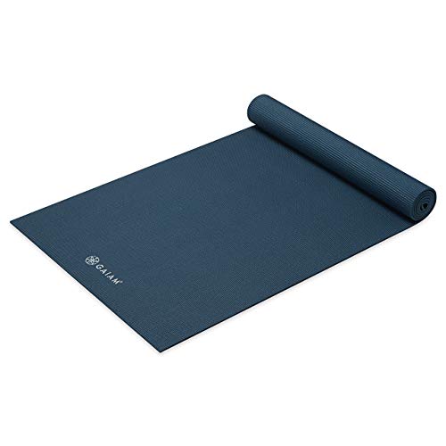 Gaiam Yoga Mat - Premium 5mm Solid Thick Non Slip Exercise & Fitness Mat for All Types of Yoga, Pilates & Floor Workouts (68" x 24" x 5mm) | Premium non-slip mat in solid colors. Cushioned support for yoga, Pilates & floor workouts at home or studio. - co