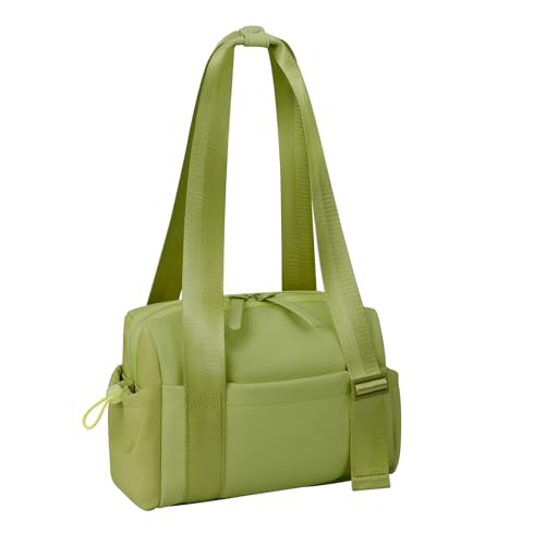 Mini Gym Bag for Women Girls Small Gym Tote Bag with Wet Compartment Waterproof Travel Duffle Bag Cute Workout Sport Bag - color: Green-12in