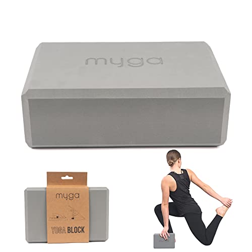 MYGA Yoga Block,Lightweight EVA Foam Yoga Brick,High Density Non-Slip Block for Yoga Poses, Pilates, Balance and Flexibility - color: Grey, size: One Size