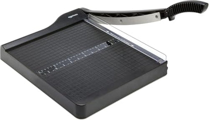 Amazon Basics Paper Trimmer Cutter for Office and Crafts, Heavy-Duty, Portable Guillotine Paper Cutter with Blade Lock, 12-Inch, 10-Sheet Cardstock, Photos - size: 12-Inch
