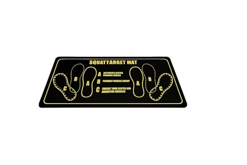 Squat Support Pad with Foot Placement Guide – Non-Slip Foam Platform for Proper Stance in Deadlifts & Squats – Home Gym Leg Workout Mat for Ankle & Knee Support - color: yellow
