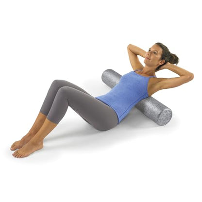 OPTP Silver AXIS Moderately Firm Foam Roller – Round, Silver, 36" x 6" - size: 36" x 6" Round