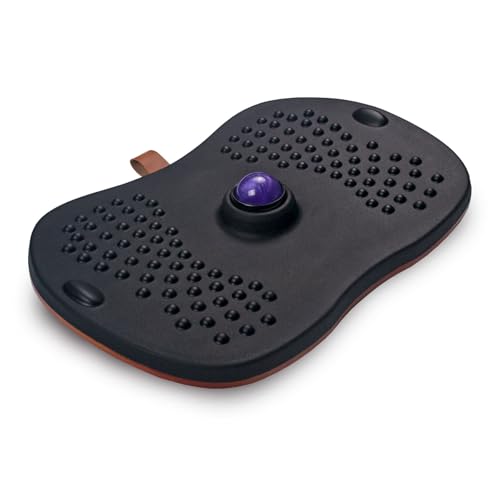 Balance Board for Standing Desk with Massage Ball, Anti-Slip Wobble Board for Office & Home, 360° Rotation Wooden Core Mat for Foot Pain Relief & Anti-Fatigue, Supports 300 lbs