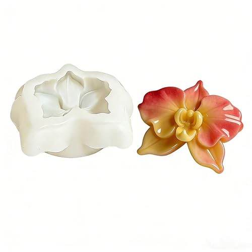 Phalaenopsis Flower Petal Mold - Cylinder Molds Silicone Wave Spiral Candle Mold - Silicone Resin Casting Molds for Candle & Resin & Soap Craft Supplies - color: xre-SP-99
