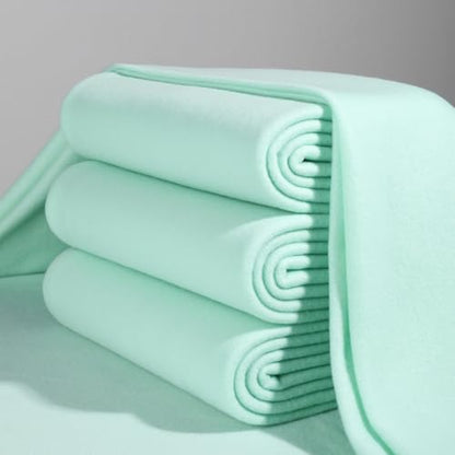 CAI TENG Fleece Throw Blankets Blanket Lightweight Warm Soft Cozy Kids Pet-Friendly Bulk Fleece Blanket Solid for Home, Bed, Sofa, Dorm, Office, Gifts, Outdoor Mint 6 Pack 50 x 60 inch - color: Mint
