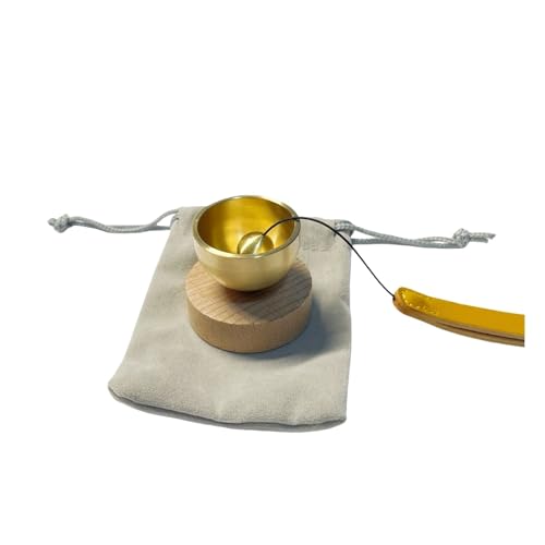 Mini Singing Bowl Set, Small Portable Brass Meditation Sound Bowl with Copper Striker Ball & Drawstring Pouch, for Yoga, Mindfulness, Relaxation, Chakra & Spiritual Gift (1.6 inch, SMALL SIZE)