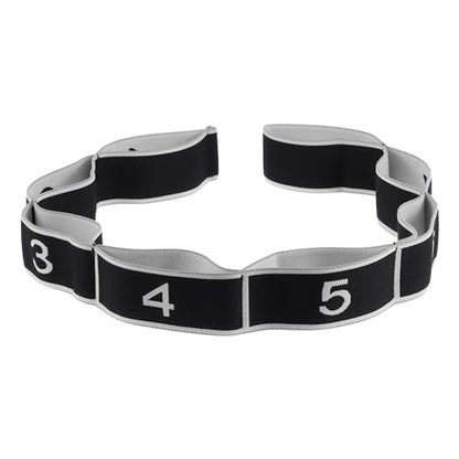 Stretch Strap, Yoga Stretching Band, Elastic Stretching Strap, Yoga Stretch Strap with 8 Loops, for Effective Stretching - color: Gray