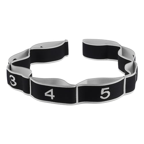 Stretch Strap, Yoga Stretching Band, Elastic Stretching Strap, Yoga Stretch Strap with 8 Loops, for Effective Stretching - color: Gray