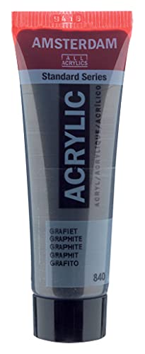 Amsterdam Standard Series Acrylic Tube 20ml Graphite 840 (17048400) - color: Graphite, size: 0.67 Fl Oz (Pack of 1)