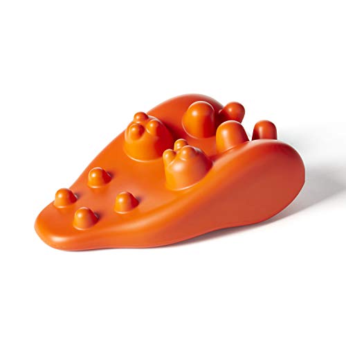 Kanjo Acupressure Neck Pain Relief Pillow | Cervical Traction Device & Acupressure Cushion for Muscle Tension & Relaxation | Helps Relieve Neck & Shoulder Pain | Orange - style: Original Neck Cushion - Orange