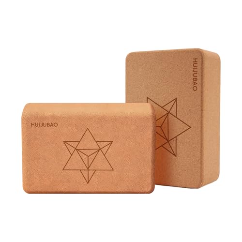 Cork Yoga Block, High Density Non-Slip Support Blocks for Balance, Dance, Pilates, Fitness Training - color: POI55