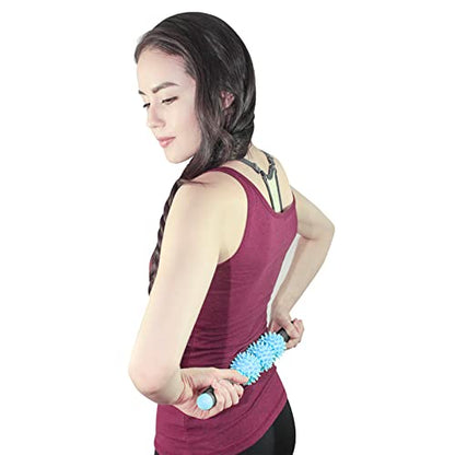 Coolife Fascia Muscle Roller, Cellulite Massager, Fascia Roller Stick - color: Light Blue