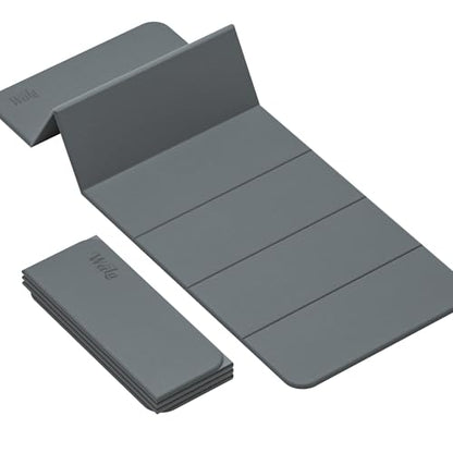 WEILA 1/2 Inch 70"x24" Foldable TPE Yoga Mat, Thick Non Slip Pilates Mat - color: Metallic