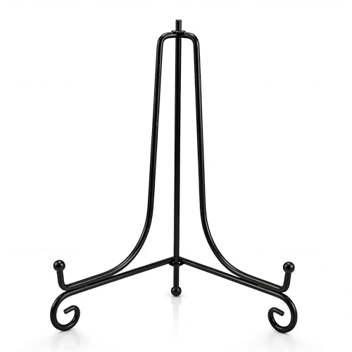 Artliving Plate Stands for Display, 10 Inch Black Iron Easel Plate Display Photo Holder Stand, Displays Picture Frames, Decorative Plates, Tablets and Art (2 pack) - size: 10 inch(2 pack)