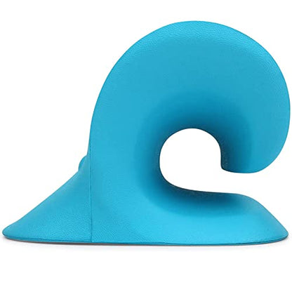 RESTCLOUD Comfortable Neck Stretcher for Neck Pain Relief, Neck and Shoulder Relaxer Cervical Neck Traction Device for TMJ Pain Relief and Muscle Relax, Cervical Spine Alignment Chiropractic Pillow - color: Blue