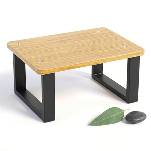 Bamboo Meditation Footrest & Seiza Kneeling Aid – 7" Yoga Support Platform for Leg Relief & Deep Stretching – Ergonomic Zen Prop