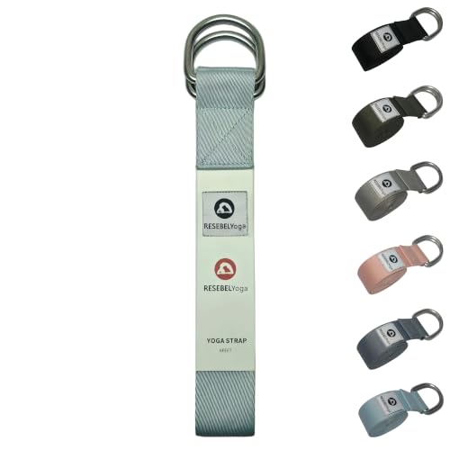Yoga Strap for Stretching, Non-Elastic Yoga Belt with D-Ring - color: Aqua Green, size: 6Feet/1.8M
