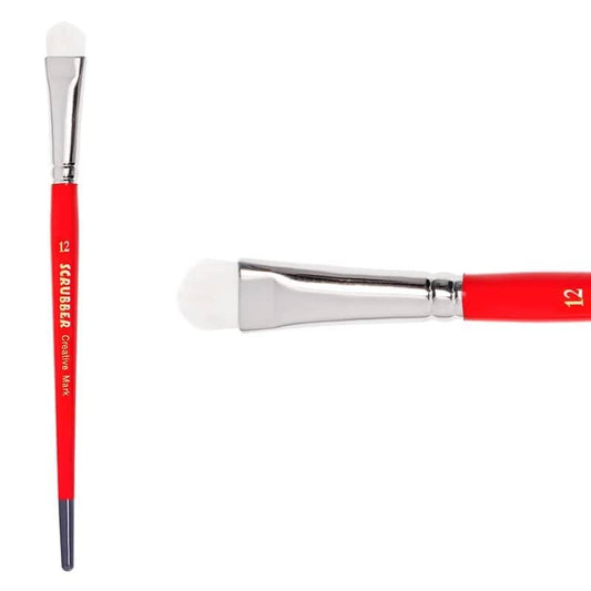 Creative Mark Scrubber Watercolor Brushes - Professional Watercolor Brushes for Scrubbing, Blotting, Re-Shaping Edges, and More! - # 12 - size: #12