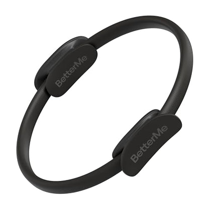 BetterMe Toning Pilates Ring – Magic Circle Pilates Ring for Strength & Flexibility – 15 Inch Fitness Ring for Home Pilates & Yoga Workouts - color: Black