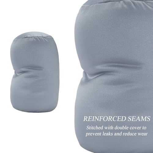 Microbead Bolster Tube Pillows with Double Cover, Squish Bean Bed Microbead Pillow Soft Neck Back Lumbar Support Smooth Cool Touch Comfortable Fabric (Gray) - color: Gray