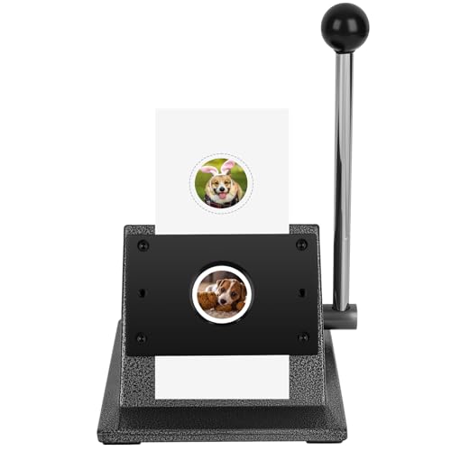 1.73''/44mm Button Paper Cutter for Making 1.26''/32mm Badges | Round Metal Graphic Die Cutter for DIY Badges Crafts Keychains Cardstock Photo Paper - size: 44mm Graphic Cutter