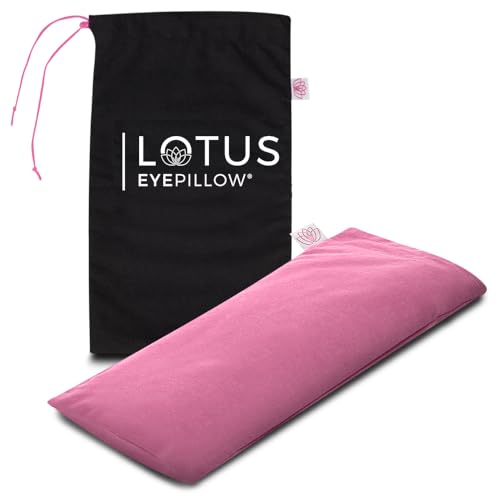 Lotus Lavender Eye Pillow - Weighted Mask for Sleep & Meditation, Pink - color: Pink