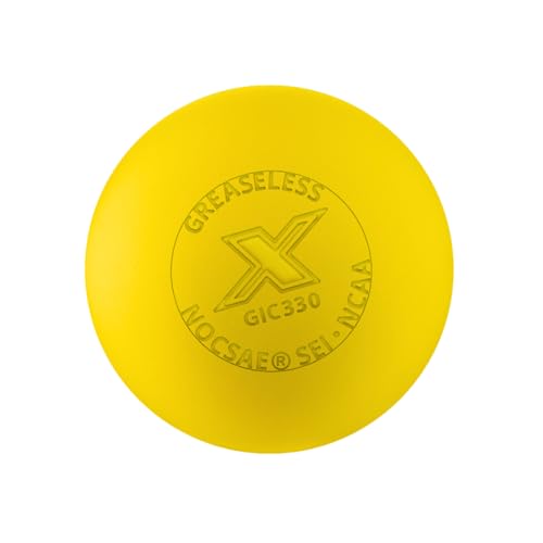 PEARL X Greaseless Lacrosse Balls by Guardian Innovations - Official Ball of NCAA Championships - Meets NOCSAE Standards and SEI/NCAA Certified - color: Yellow, size: 20 Pack