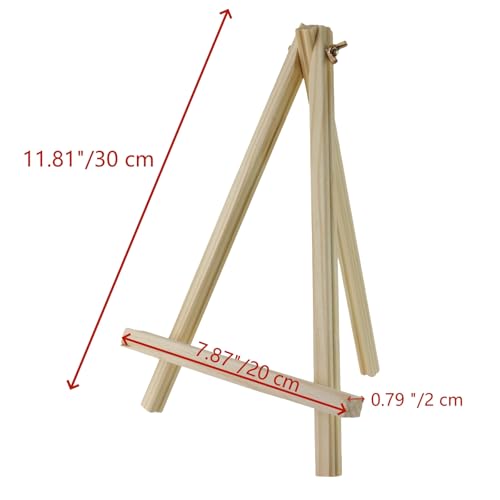 2 Pcs Tabletop Easel,Easel for Painting 11.81 Inch Wooden Painting Stand for Art,and Crafts,Portable Canvas Photo Picture Sign Holder for Kids and Adults - size: 11.81"x7.87"/30x20 cm(LW)