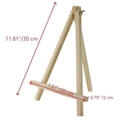 2 Pcs Tabletop Easel,Easel for Painting 11.81 Inch Wooden Painting Stand for Art,and Crafts,Portable Canvas Photo Picture Sign Holder for Kids and Adults - size: 11.81"x7.87"/30x20 cm(LW)