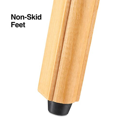 Quartet Display Easel, Hardwood, 64 Inch Tall, Natural Oak, Model 41EL | 24 inch display ledge, holds up to 30 lbs for presentations and signage.