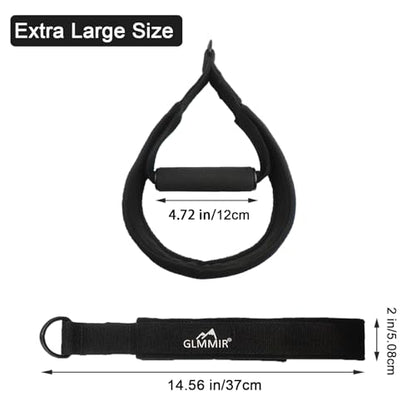 Pilates Double Loop Straps for Pilates Reformer, Fitness Metal D Ring Straps Handle, Pilate Accessories Yoga Wristbands Exercise Straps for Gym Home Workout 2PCS