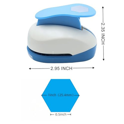 Hexagon Punch 1 inch Craft Lever Punch Handmade Paper for Paper Crafts DIY Handmade Crafting Scrapbooking,Cardstock,Greeting Cards Arts Fun Projects - color: 1 inch Hexagon