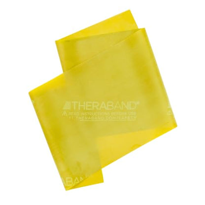 THERABAND Professional Latex Resistance, Exercise Band, Workout, 6', Yellow - color: Yellow - Thin, size: 1 Count